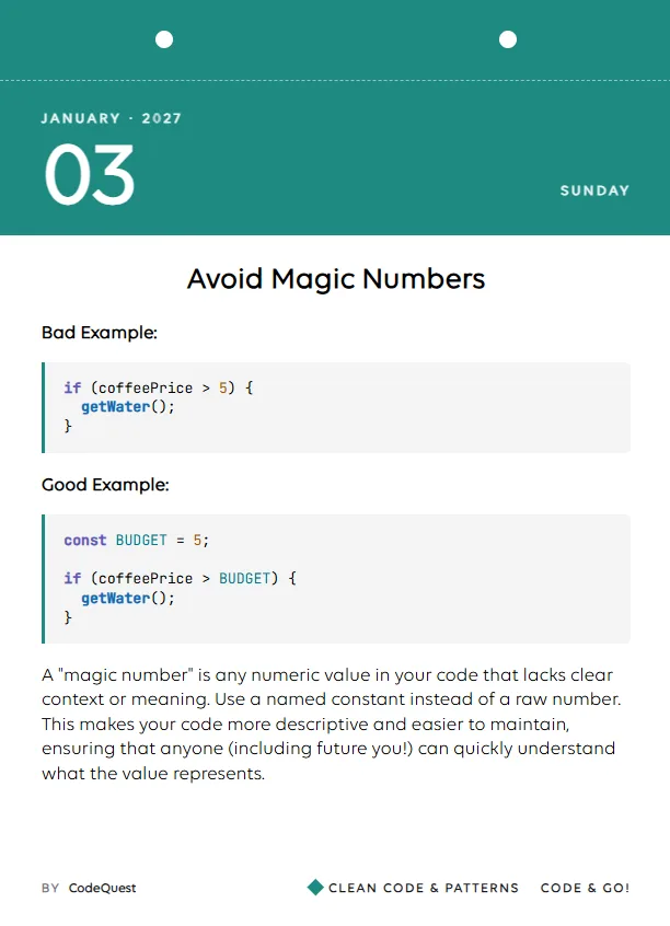 Pagina over Magic Numbers vermijden